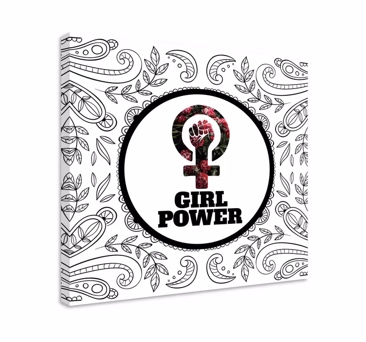Quadro com letras símbolo do poder feminino - TenStickers