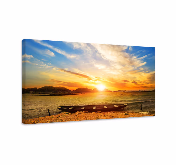 Quadro de paisage Cores estéticas do pôr do sol laranja - TenStickers
