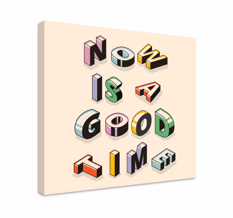 Quadro com letras de arte com texto motivacional - TenStickers