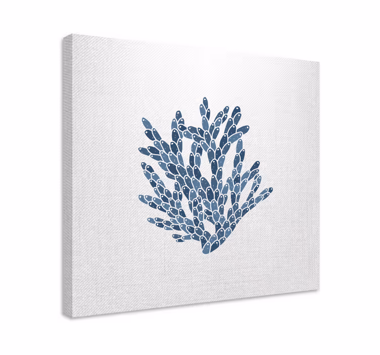 Quadro abstrato Corais modernos "estilo hampton" - TenStickers