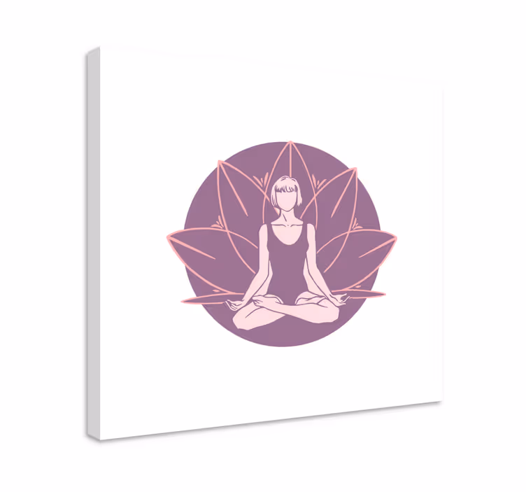 Quadro de arte Arte de meditação da flor de lótus - TenStickers