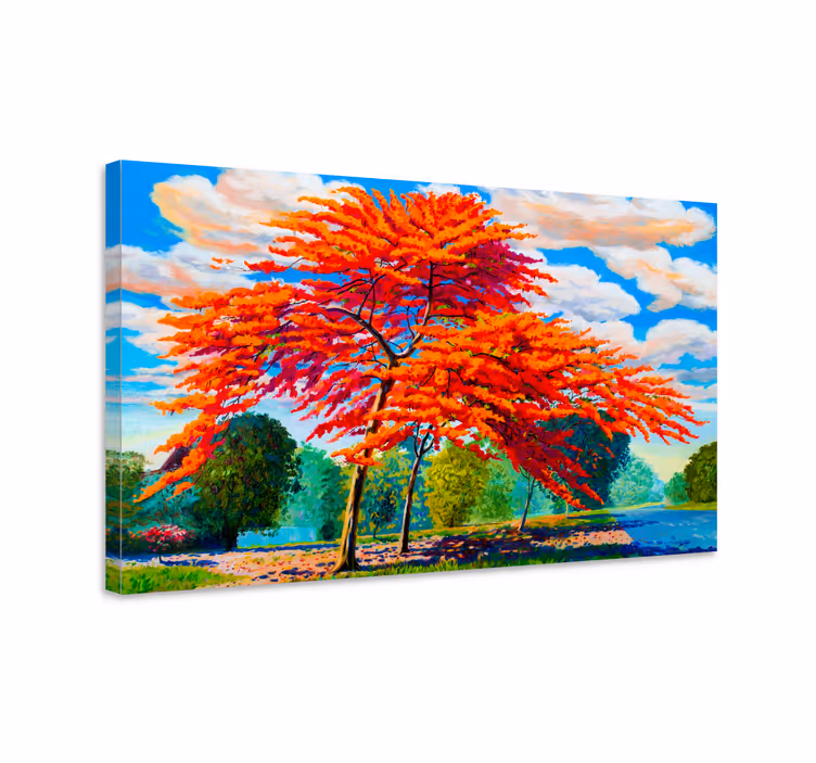 Quadro elegante Pintura a óleo multi árvore - TenStickers