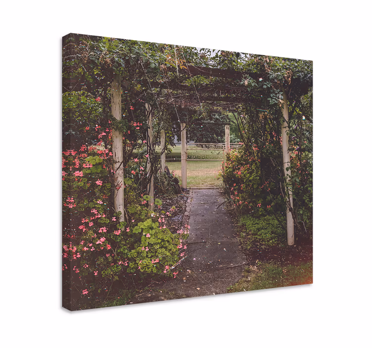 Quadro de paisage Jardim de casa chique - TenStickers
