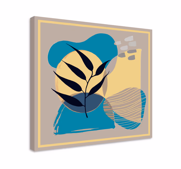 Quadro abstrato Padrão abstrato azul estilo africano - TenStickers