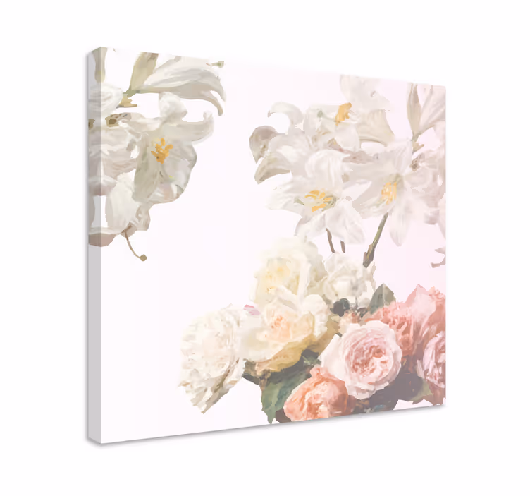 Quadro vintage Flores estilo chique gasto - TenStickers