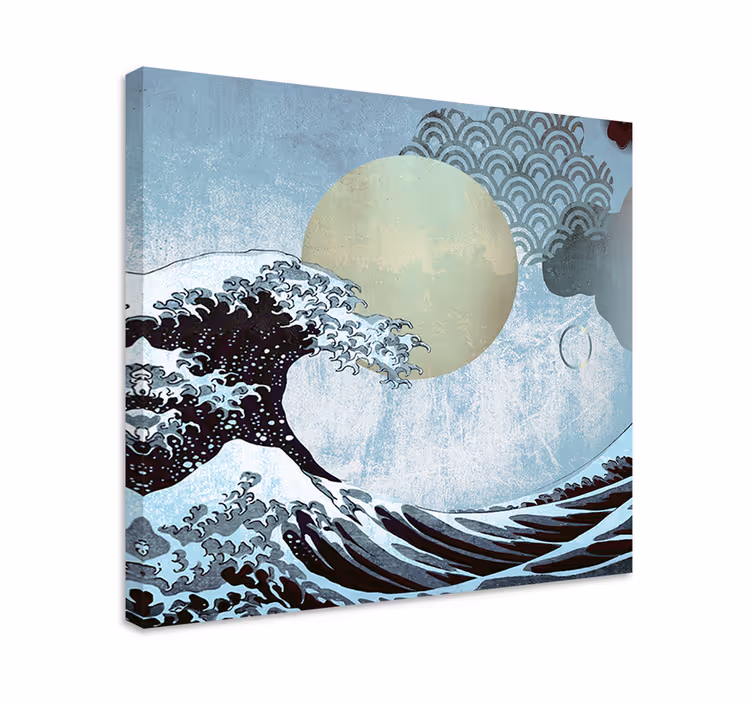 Quadro de paisage A onda arte oriental - TenStickers