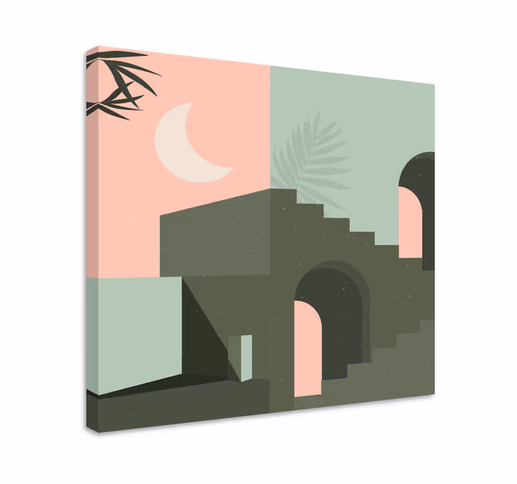 Quadro Decorativo moderno abstração arquitetônica - TenStickers