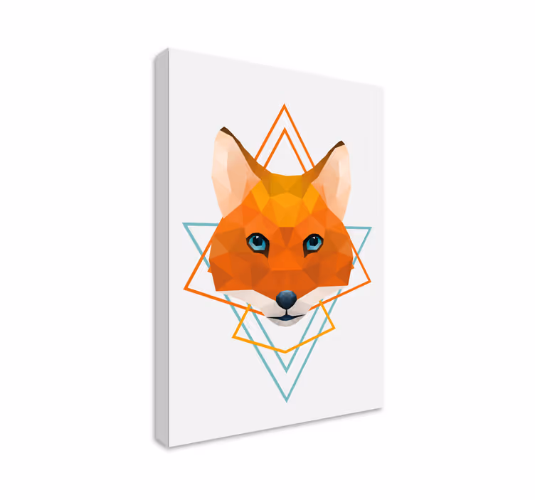 Quadro animais Animais geométricos raposa selvagem - TenStickers