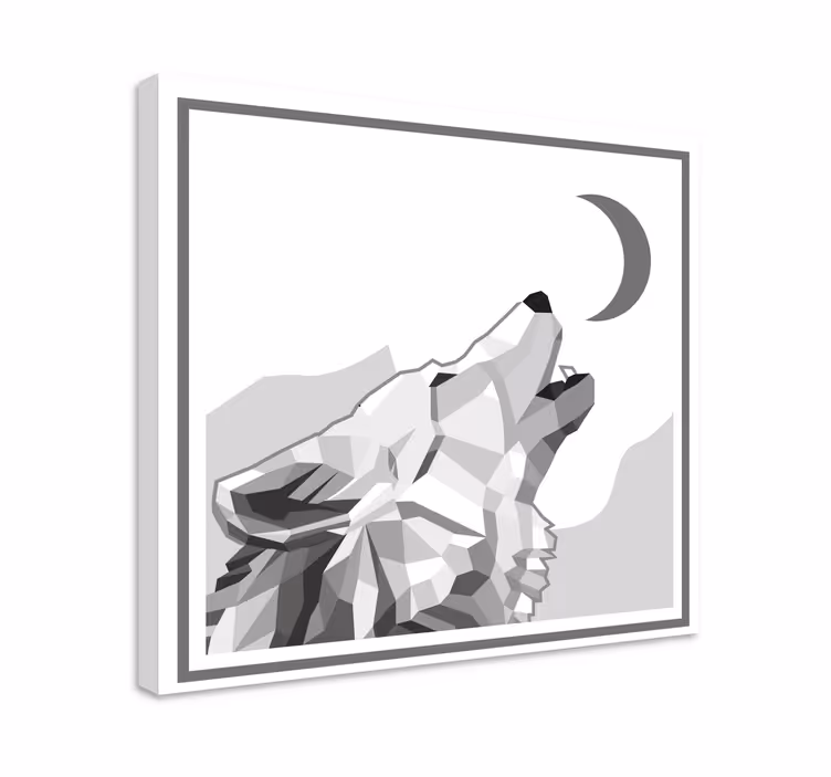 Quadro de cães lobo uivante - TenStickers