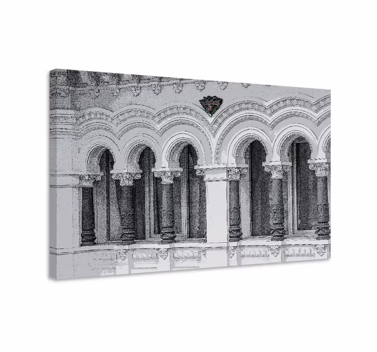 Quadro 3D Arquitetura antiga 3d - TenStickers