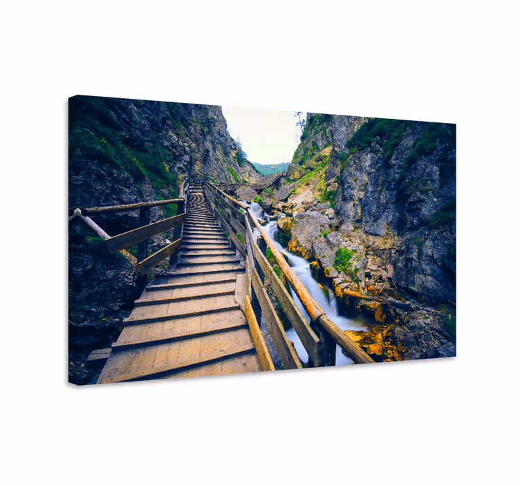 Quadro 3D Ponte de madeira em efeito 3d - TenStickers