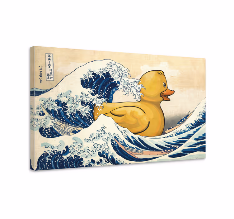 Quadro de arte Pato de borracha kanagawa - TenStickers