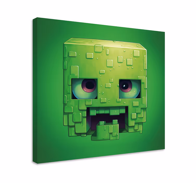 Quadro videogame personagem de arte pixel assustador - TenStickers