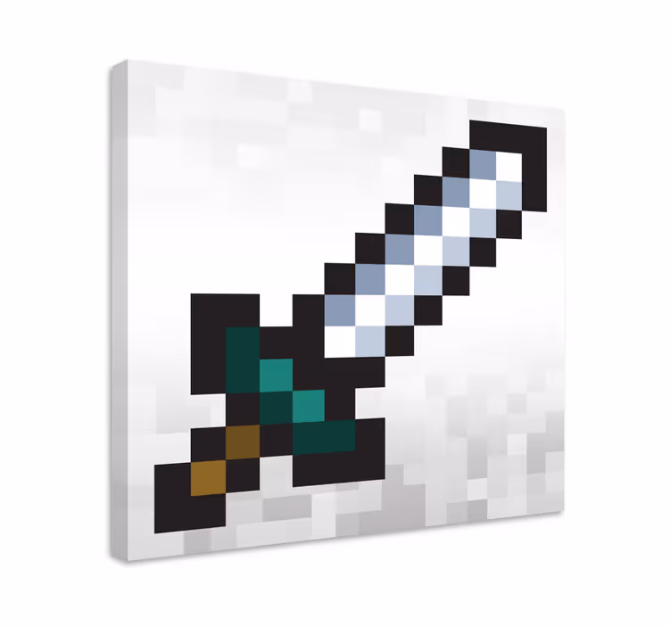 Quadro videogame pixel Espada - TenStickers