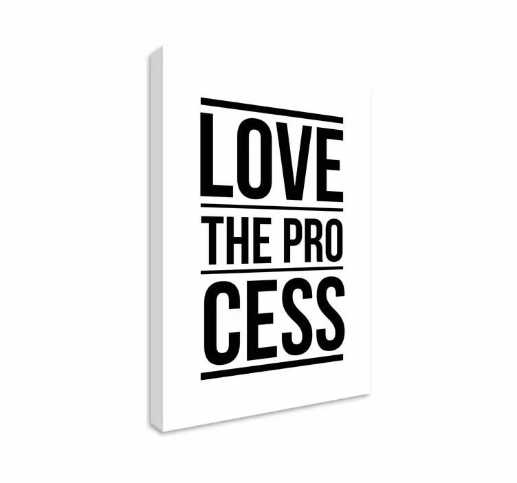 Quadro frase motivacional ame o processo. Aprenda com as experiên - TenStickers