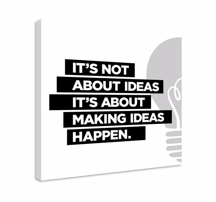 Quadro frase motivacional ideias são a chave para o sucesso. Se v - TenStickers