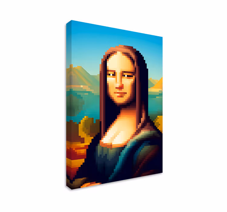 Quadro de arte pixel art da gioconda - TenStickers