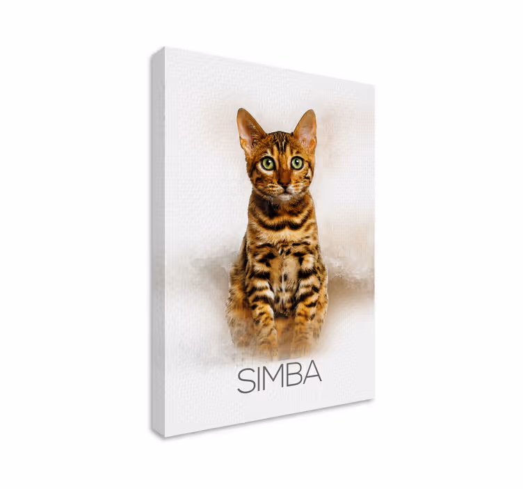 Quadro com nome retrato de animal de estimação - TenStickers
