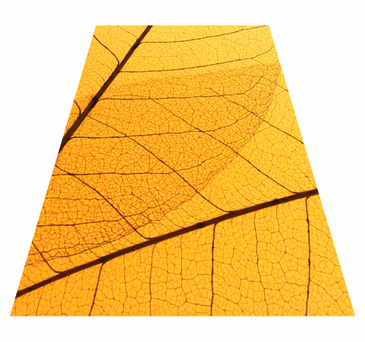 Tapete vinílico amarelo desenho de folha botânica - TenStickers