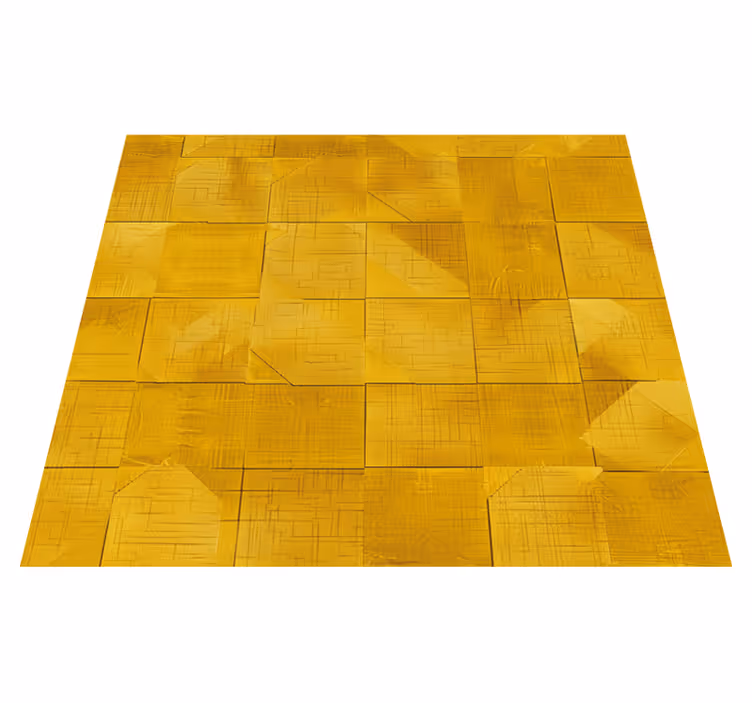 Tapete vinílico amarelo quadrados geométricos - TenStickers
