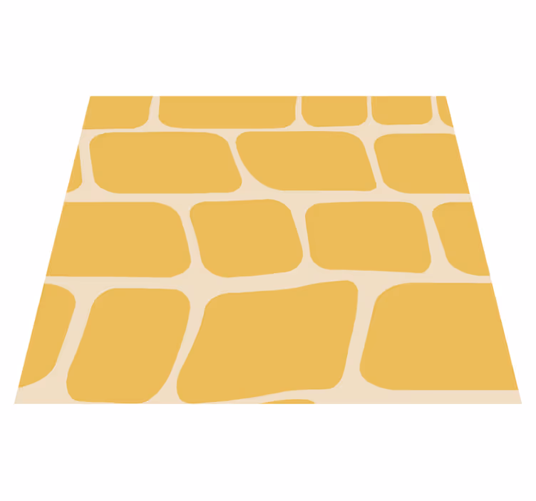 Tapete vinílico amarelo padrão abstrato - TenStickers