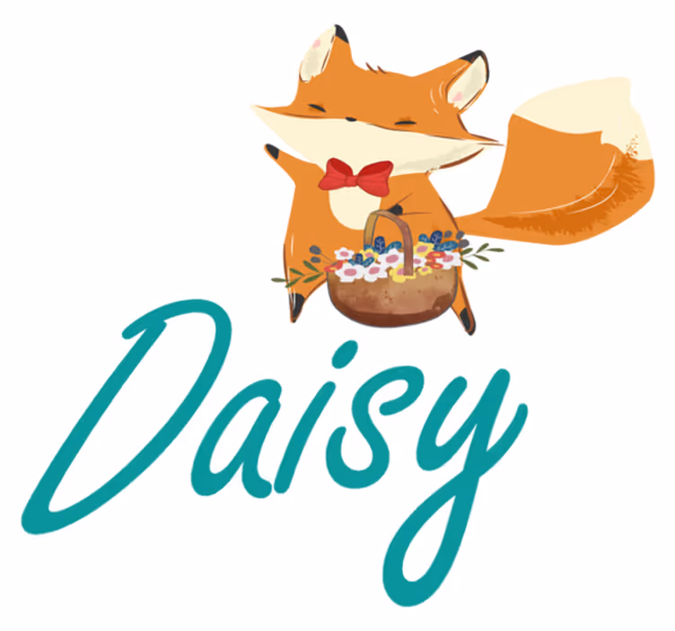 Tapete vinílico de animais personagem raposo brincalhão - TenStickers