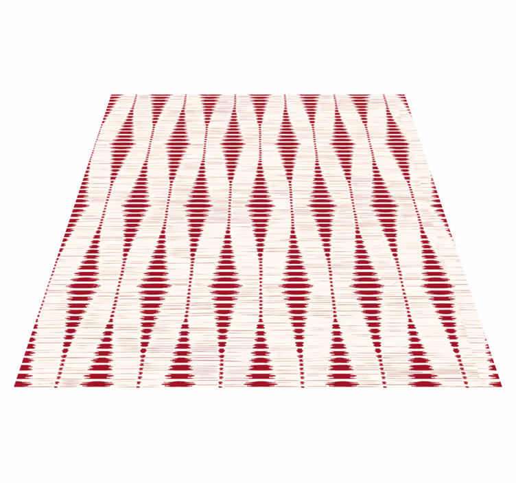 Tapete vinílico geométricas ikat vermelho rabaul - TenStickers