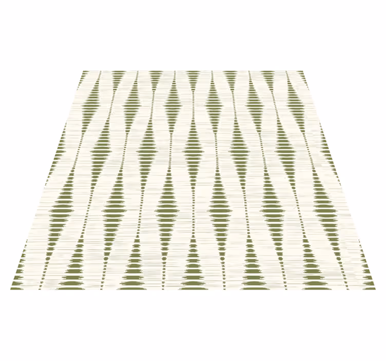 Tapete vinílico geométricas verde musgo ikat - TenStickers