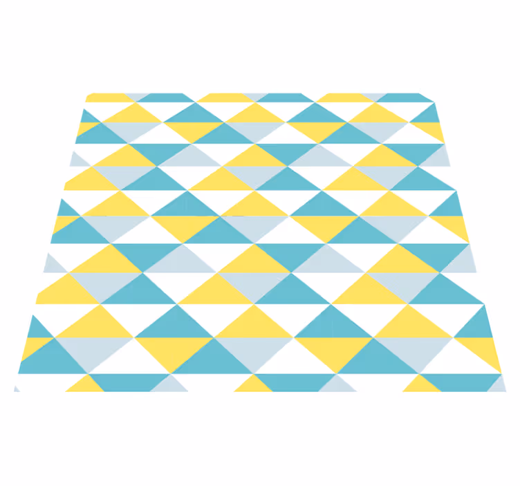 Tapete vinílico geométricas amarelo e azul - TenStickers
