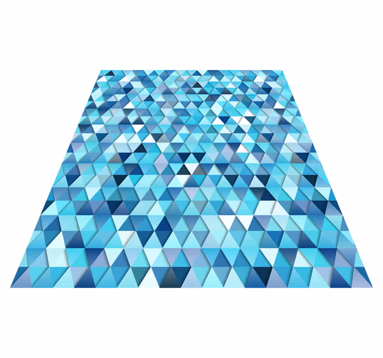 Tapete vinílico geométricas azul abstrato - TenStickers