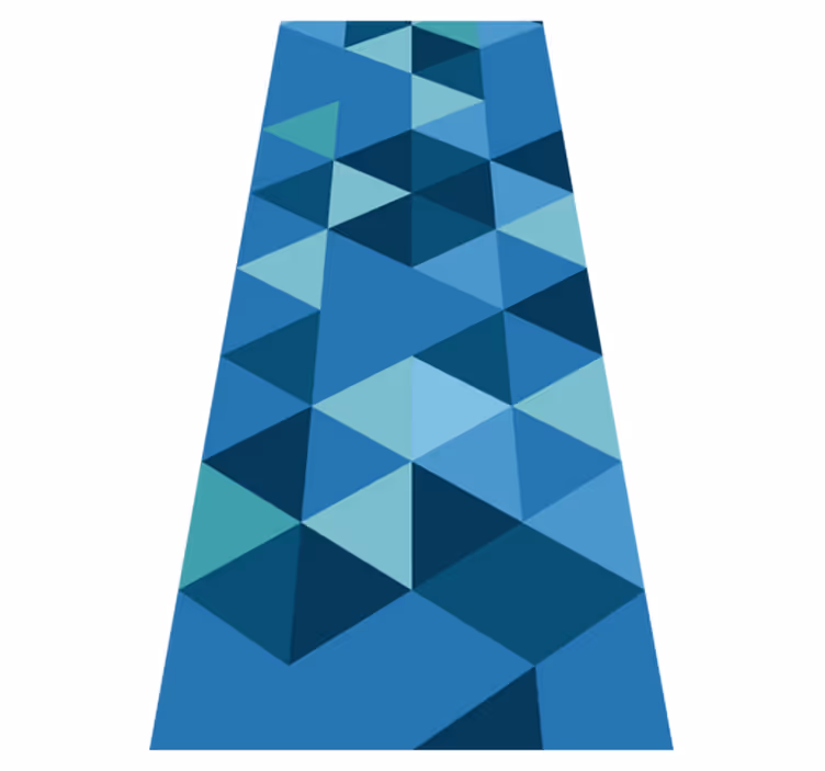 Tapete vinílico geométricas quadrados geométricos azuis - TenStickers