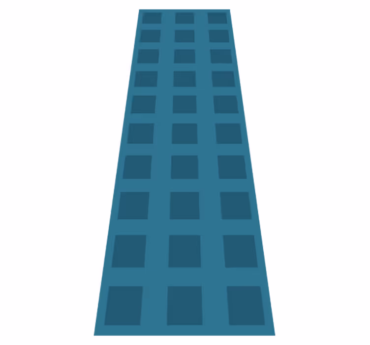 Tapete vinílico geométricas padrão azul com quadrados - TenStickers