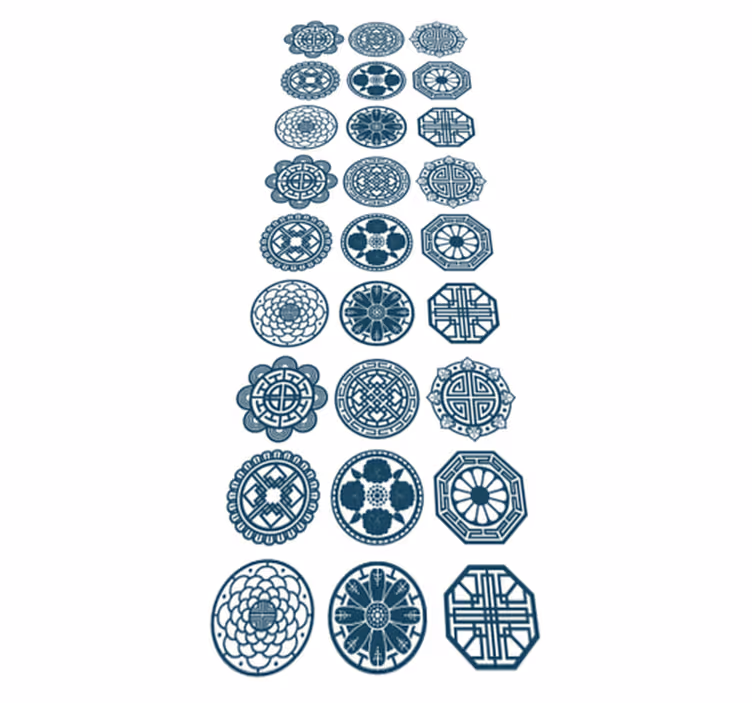 Tapete vinílico geométricas formas coreanas - TenStickers