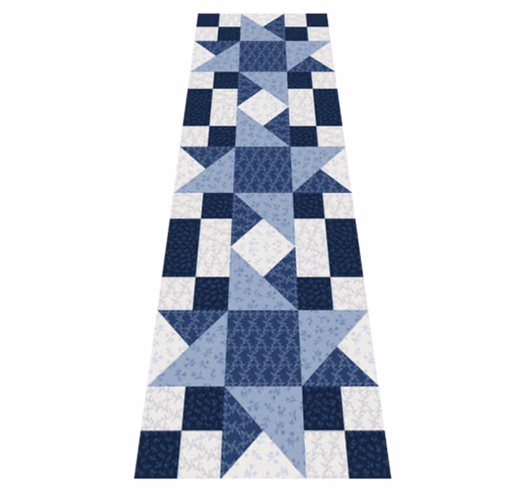 Tapete vinílico geométricas design triângulo estrela azul - TenStickers