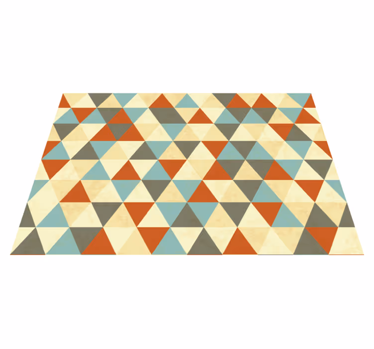 Tapete vinílico geométricas padrão de triângulos coloridos - TenStickers