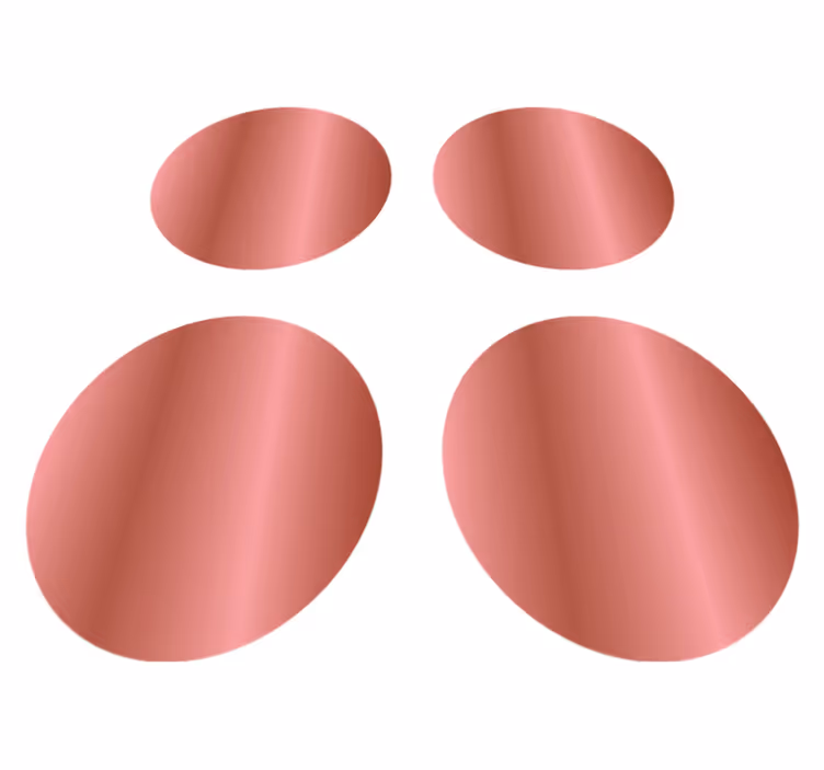 Tapete vinílico geométricas poás rosé dourado - TenStickers