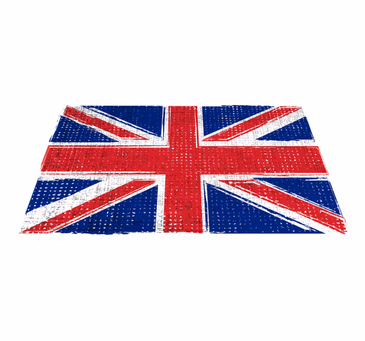 Tapete vinílico geométricas bandeira grunge do reino unido - TenStickers