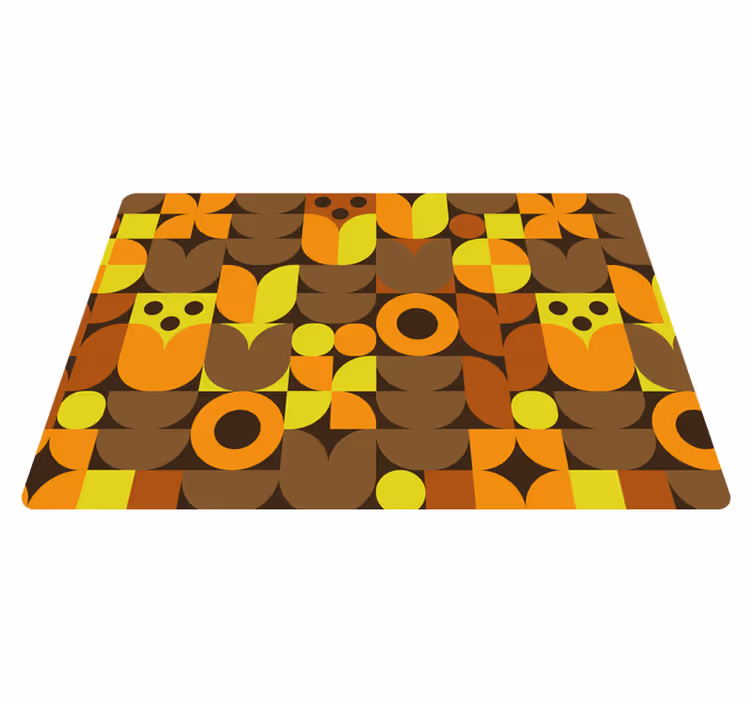 Tapete vinílico geométricas abstrato anos 70 - TenStickers