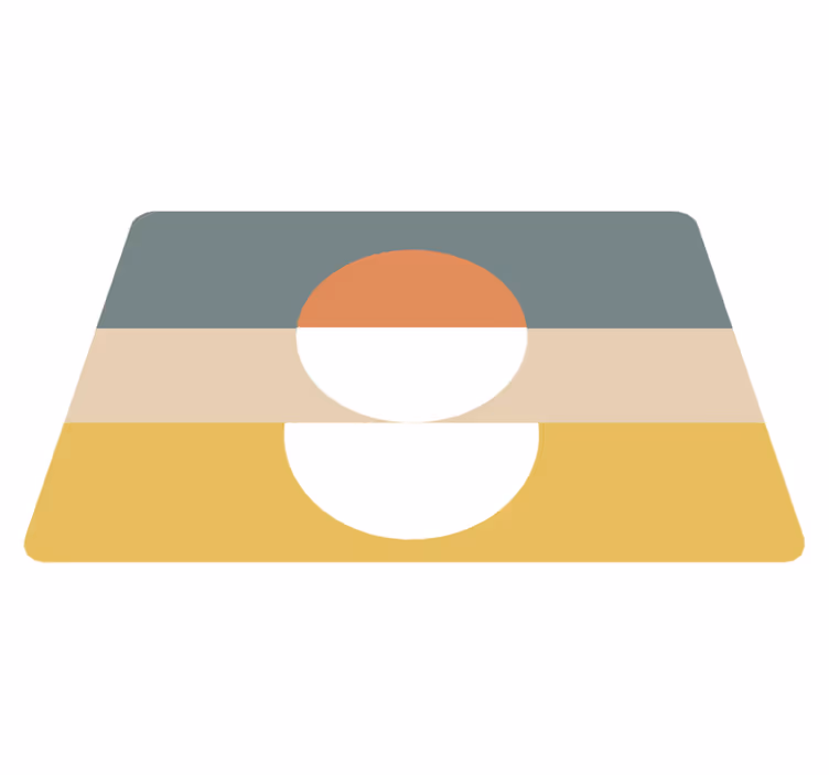Tapete vinílico geométricas arte abstrata com círculos - TenStickers