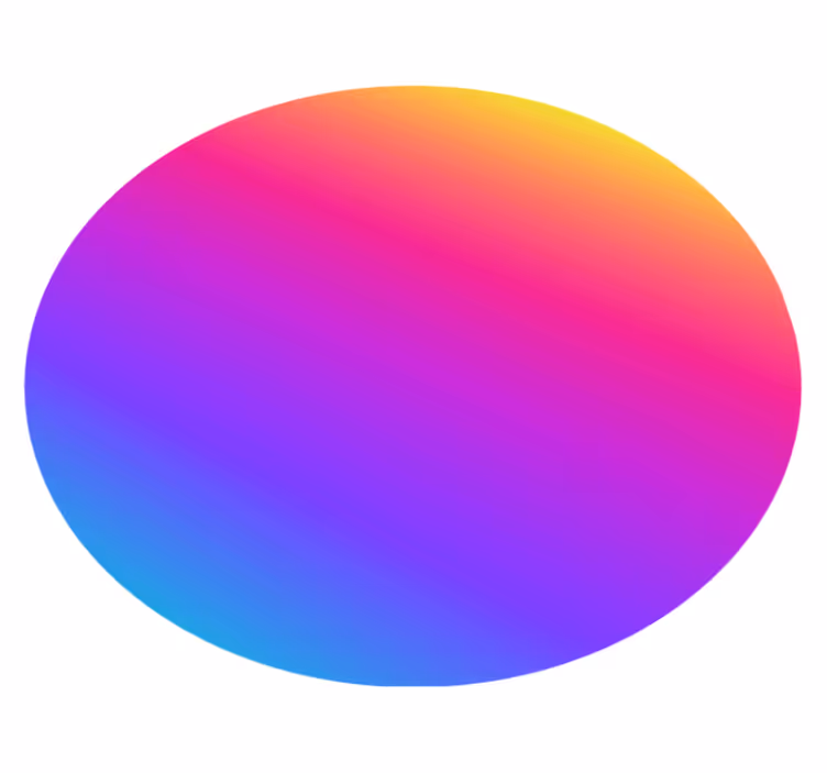 Tapete vinílico geométricas com gradiente colorido - TenStickers
