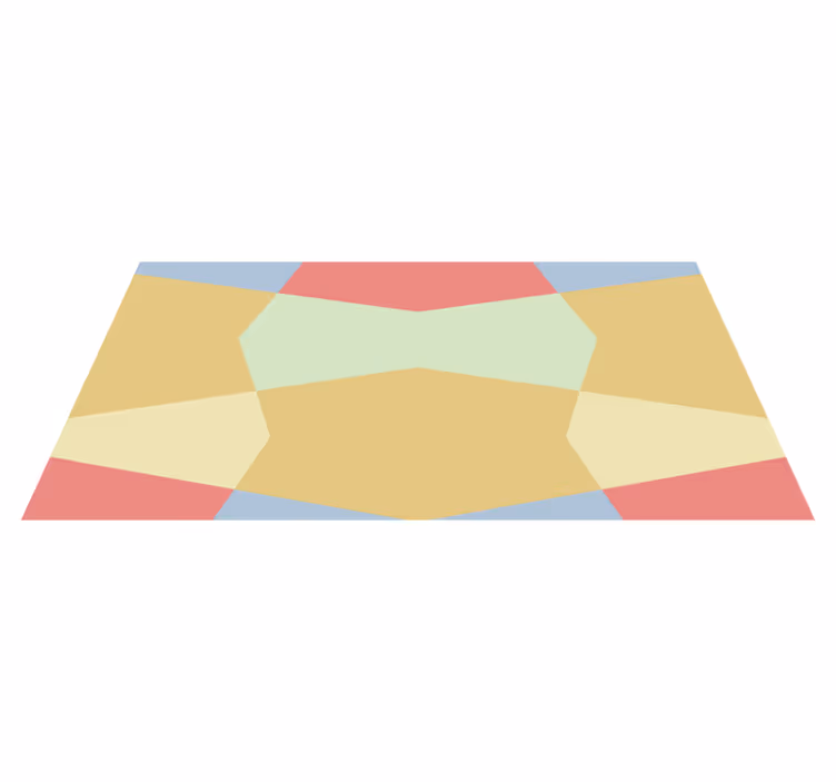Tapete vinílico geométricas em blocos de cor pastel - TenStickers