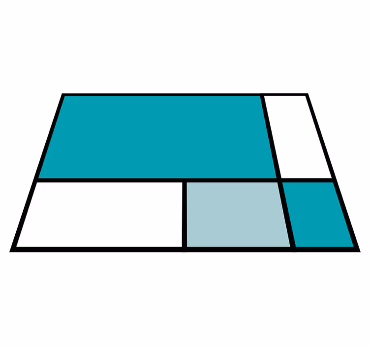 Tapete vinílico geométricas blocos coloridos verdes - TenStickers