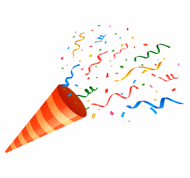 Tapete vinílico geométricas confete de celebração - TenStickers