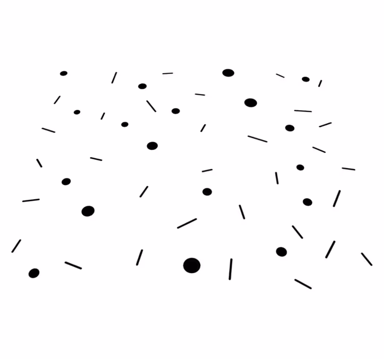Tapete vinílico geométricas confete de círculos e linhas - TenStickers