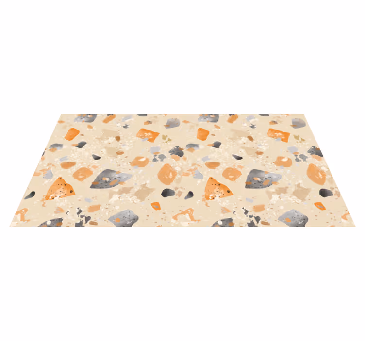 Tapete vinílico geométricas padrão terrazzo monocromático - TenStickers