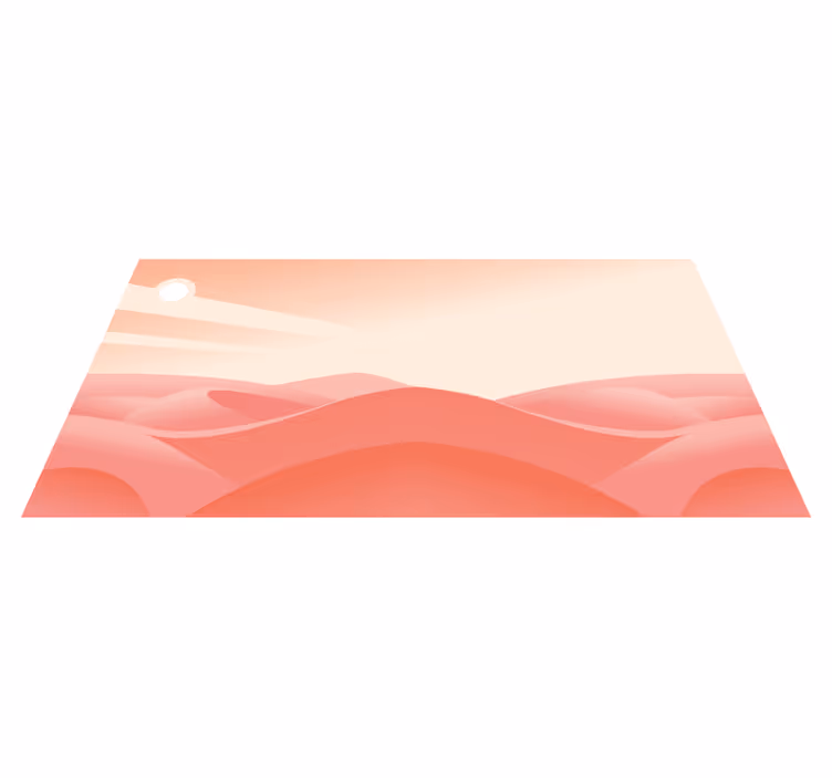 Tapete vinílico geométricas deserto rosa - TenStickers