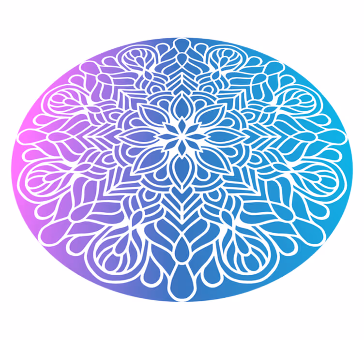 Tapete vinílico geométricas com motivo circular vibrante - TenStickers