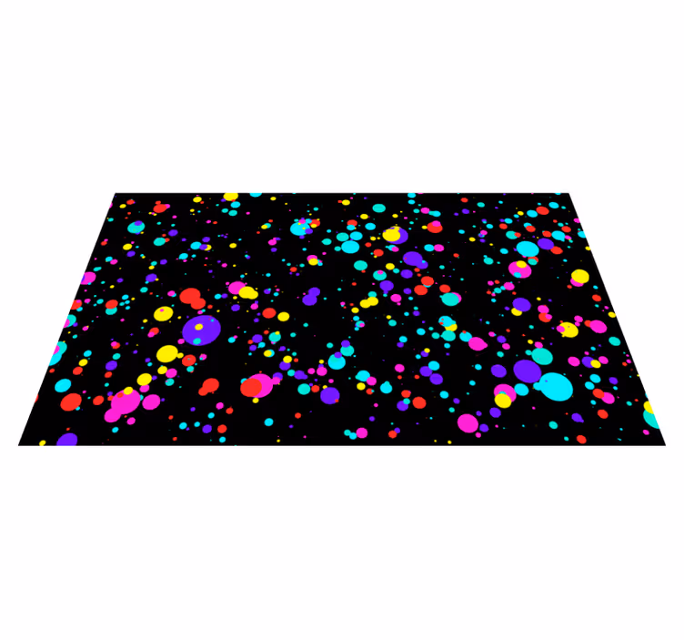 Tapete vinílico geométricas padrão bolhas coloridas - TenStickers