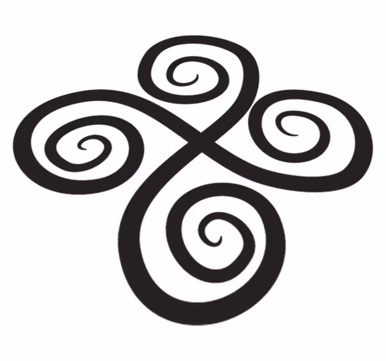 Tapete vinílico geométricas elemento elegante em espiral - TenStickers