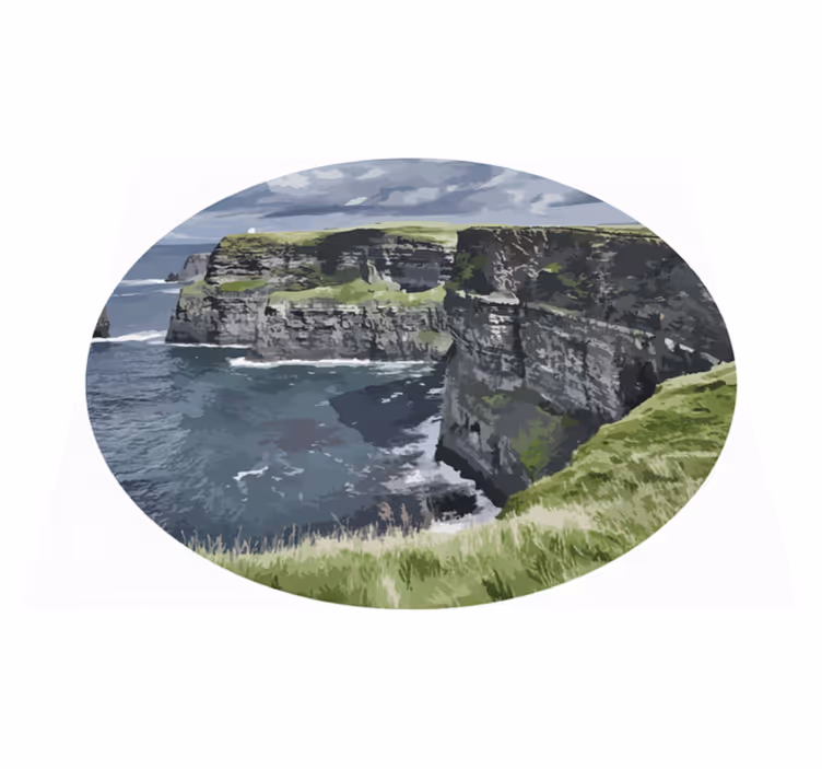 Tapete vinílico quarto falésias irlandesas - TenStickers